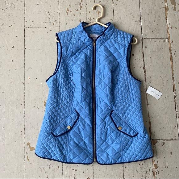 Quilted Vest Charter Club Blue on Blue NWT - Picture 8 of 14